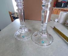 Set Of 2 Killarney Crystal Candle Holder.