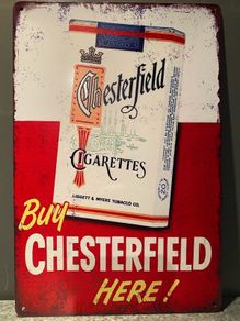 Chesterfield Tin Metal sign 1