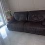3 seater Leather couch recliner Image 4