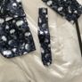 Halloween Skeleton Suit, Black & White, with Jacket, Trousers, and tie . Fitted suit with all over skull print. Image 4