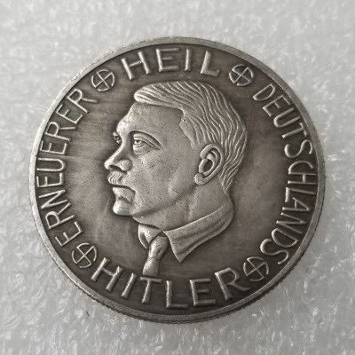 Ww2 Mark German Coin  Hitler Luftwaffe Swastika Nazi Warplane  Reichsmark