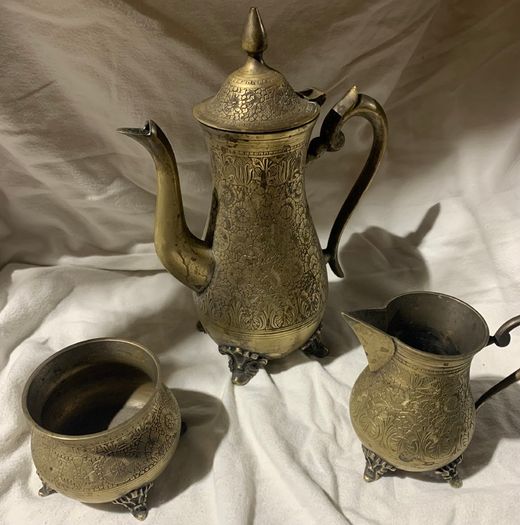 Brass antique set