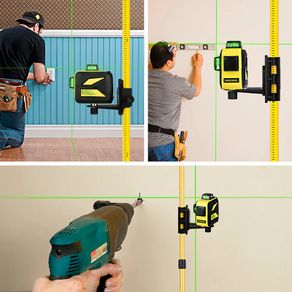 4mm FIRECORE Laser Extend Telescoping Pole Ceiling Leveling Rod With 1/4"and 5/8" Interface 2.8M/4M