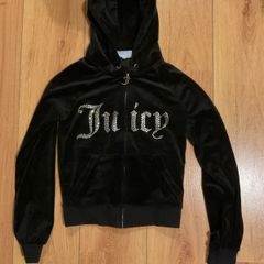 Juicy Couture Velour Outline Diamante Tracksuit Size XXS