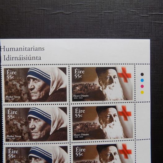Ireland 2010 International Humanitarians.Half Sheet.Mother Teresa/Henry Dunant.Irish stamps.MNH.