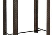 Garden Bar Table Brown 100x60.5x110.5 cm Poly Rattan