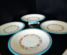 Antique Royal Worcester Victorian Dessert Set 19th Century