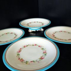 Antique Royal Worcester Victorian Dessert Set 19th Century