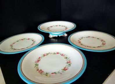 Antique Royal Worcester Victorian Dessert Set 19th Century