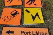 plastic road sign