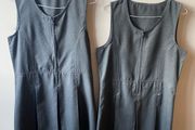 Dunnes grey pinafore x2 (as new) age 13-14