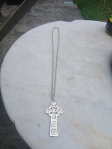 sterling cross and chain