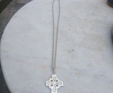 sterling cross and chain
