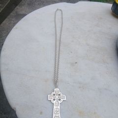 sterling cross and chain