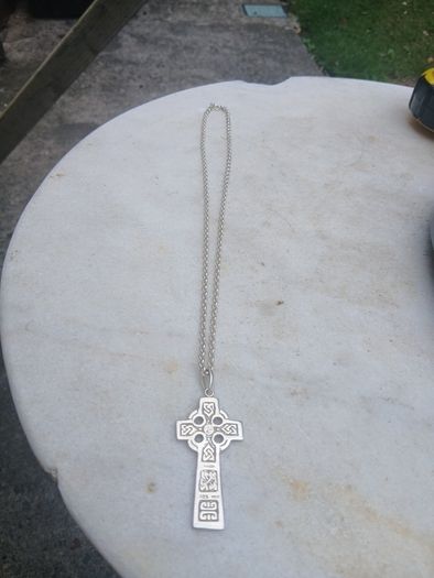 sterling cross and chain