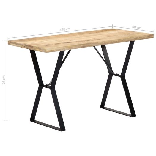 Dining Table 120x60x76 cm Solid Mango Wood