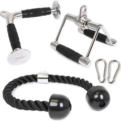 Triceps Pull Down Attachment, Cable Machine Accessories for Home Gym, LAT Pull Down Attachment Weight Fitness