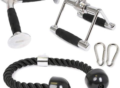 Triceps Pull Down Attachment, Cable Machine Accessories for Home Gym, LAT Pull Down Attachment Weight Fitness