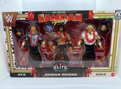Wwe 3-pack Samoan Dynasty Roman Reigns ,afa &sika Action Figures