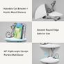 Corner Shelf Wall Mounted, 4 Tier Cat-shaped Corner Shelves Rustic Wood Floating Shelf Metal Corner Stand for Living Room Bedroom Kitchen Office and More White Image 4