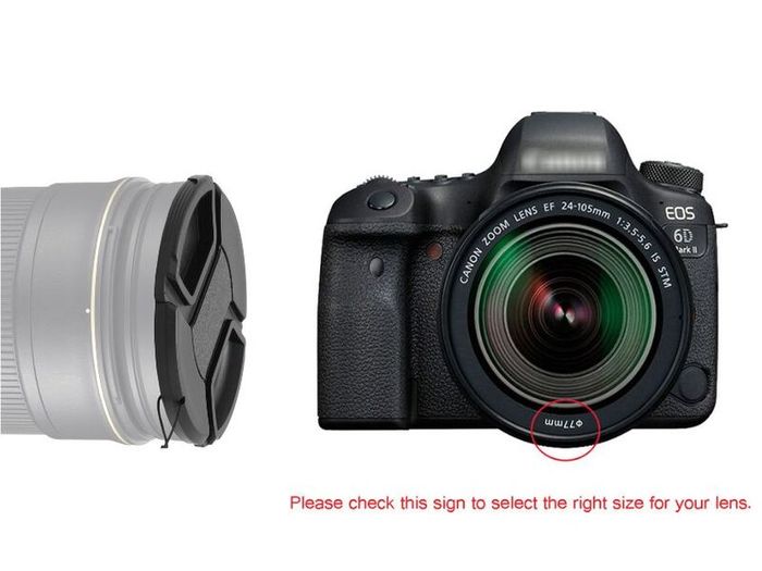 58mm Camera Lens Cap Center Pinch with Strap