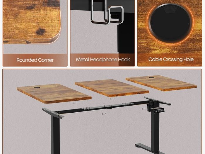 Electric Standing Desk (120 x 60 cm) Height Adjustable