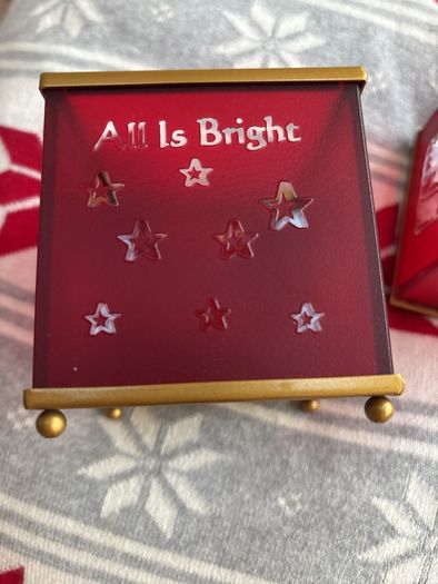 Christmas Pair Tealight Candle Holders (Silent Night)
