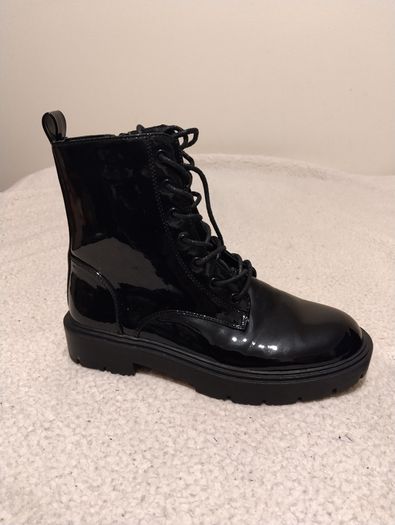 Black Patent Ankle Boots