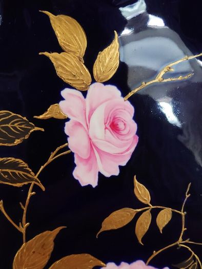 Antique Aynsley cobalt blue cabinet plate