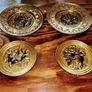Set of 4 1960s brass wall plates Image 6