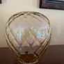 Glass Ceiling Light Shade In Prestine Vintage Condition. Stunning Gold / Amber Hue Colouring. Beautiful Image 7