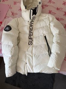 Superdry White Hooded Puffer Jacket