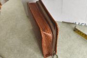 1960s  Mens Vanity bage for Shaving set Vintage Faux Alligator Leather Case. made in Ireland