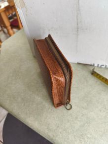 1960s  Mens Vanity bage for Shaving set Vintage Faux Alligator Leather Case. made in Ireland