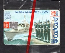 1997 Ireland 100 unit 50th Anniversary (1947-1997) of An Slua Muiri (Schlumberger SC7) Call Card Mint in packaging. Telecom Eireann card number 1176.