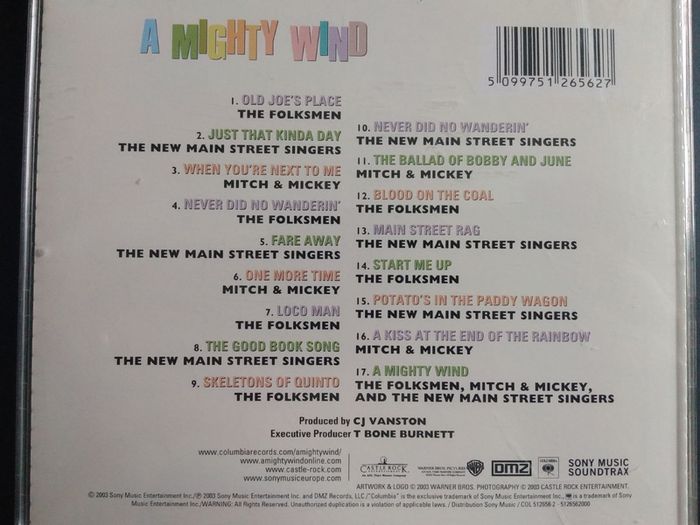 A Mighty Wind: The Album CD (2003) Folk Rock Parody EX+ OOP Christopher Guest