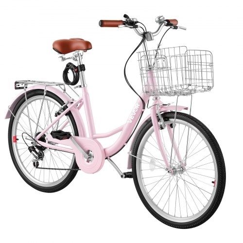 Adult City Bicycle with Carbon Steel Frame, 150kg Capaci