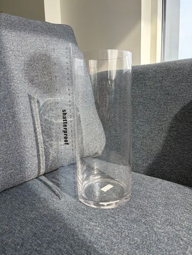 Tall glass vase from Dunnes