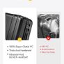 Carry On Suitcase for Airplanes PC Hard Shell Luggage with Smooth Spinner Wheels & TSA Lock (56x36x24 cm, Black) Image 7