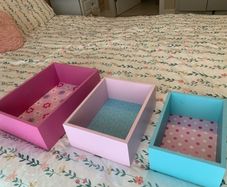 Wooden box shelves