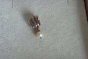Pandora  charm with pearl drop and purple gemstone in great condition