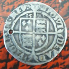 1570 Elizabeth 1st 6 pence Hammered coin