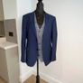 Benetti Three Piece Tailored Fit Suit Petrol Blue Image 4