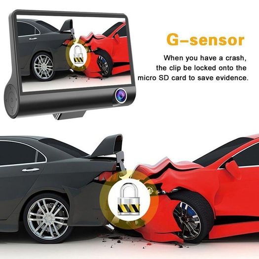 Brand New 1080P Car DVR 4.3 inch Lens Dash Cam Front and Rear Video Recorder Camera G-sensor