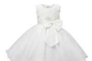 New Girls 3D Effect Flower Sleeveless Formal Party Dress Wedding Bridesmaid Sz 6-7yrs