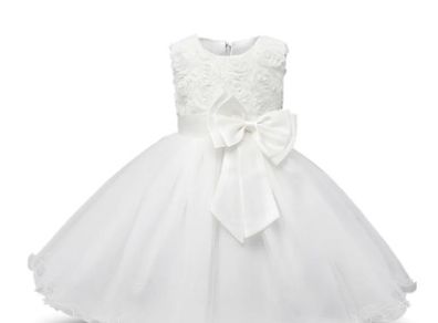 New Girls 3D Effect Flower Sleeveless Formal Party Dress Wedding Bridesmaid Sz 6-7yrs