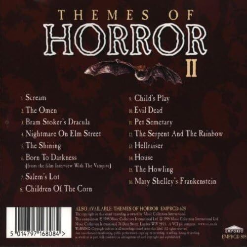 Themes of Horror II. CD. Free Postage!