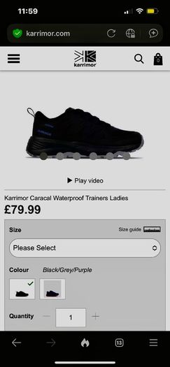 Women's waterproof trainers from karrimor