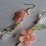 Cherry Blossom Beaded Tassel Earrings Image 4
