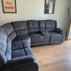 Grey corner sofa